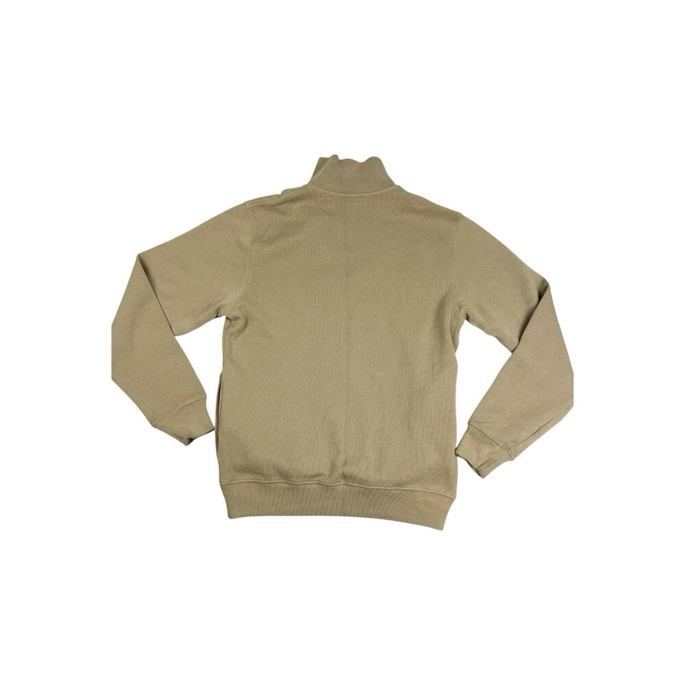 Lacoste Classic Fit 1/4 Zip Sweatshirt Tan Beige Cotton Pullover Men’s S - Picture 7 of 9